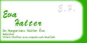 eva halter business card