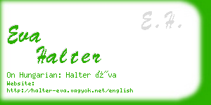 eva halter business card
